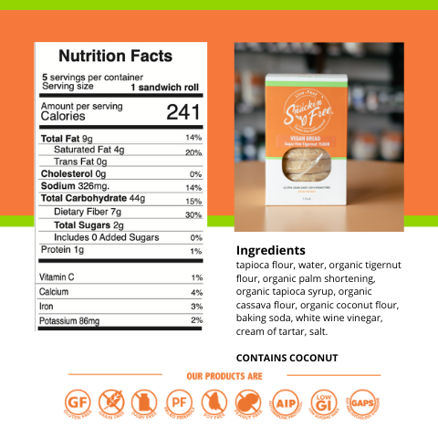 Vegan Bread (Tigernut Flour) - 5 pack - Image 2