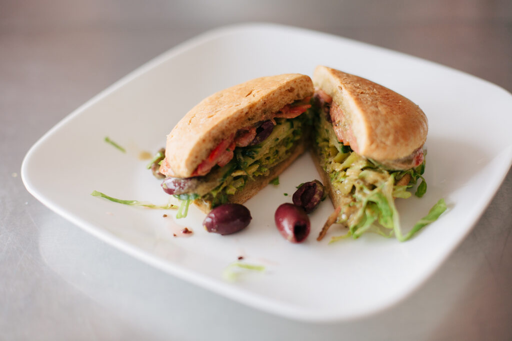 Paleo Veggie Greek Salad Sandwich